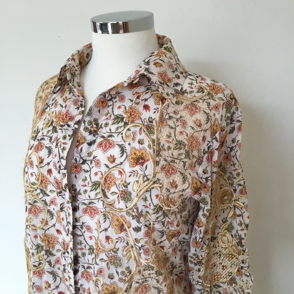 Cake Couture Embroidered Long-Sleeve Button Down - Picture 2 of 7